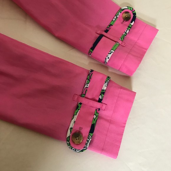 Lilly Pulitzer Ally NEW?  Belted Trench Coat Barbie Pink Color Barbiecore Size 4 - Picture 11 of 16